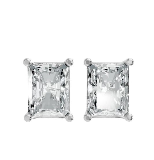 Women's Radiant Shape 4 Prong Push Back Studs
