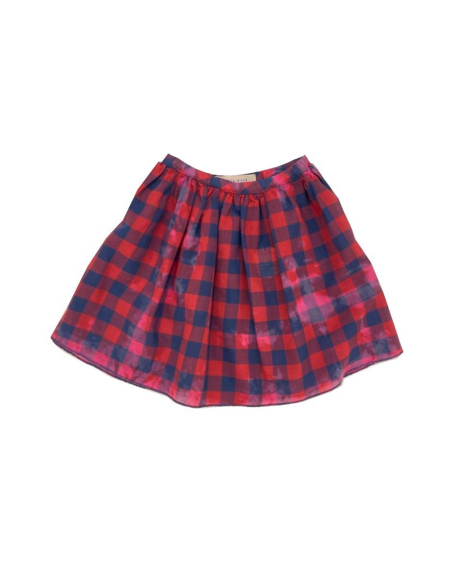 LONGLIVETHEQUEEN - Girl's Wide Bleached Check Skirt - Rack Hunt -