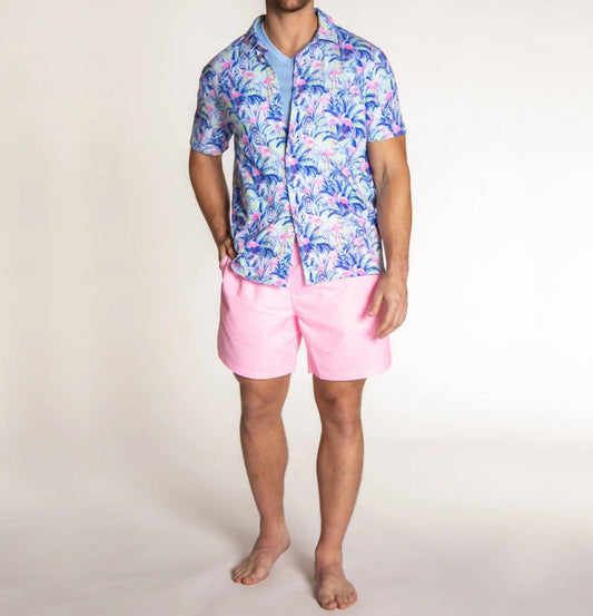 Printed Pima Cotton Short Sleeve Shirt