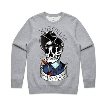 Men's Blue Collar Bastard Crewneck Top