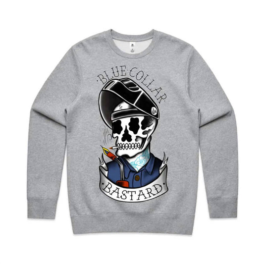 Men's Blue Collar Bastard Crewneck Top