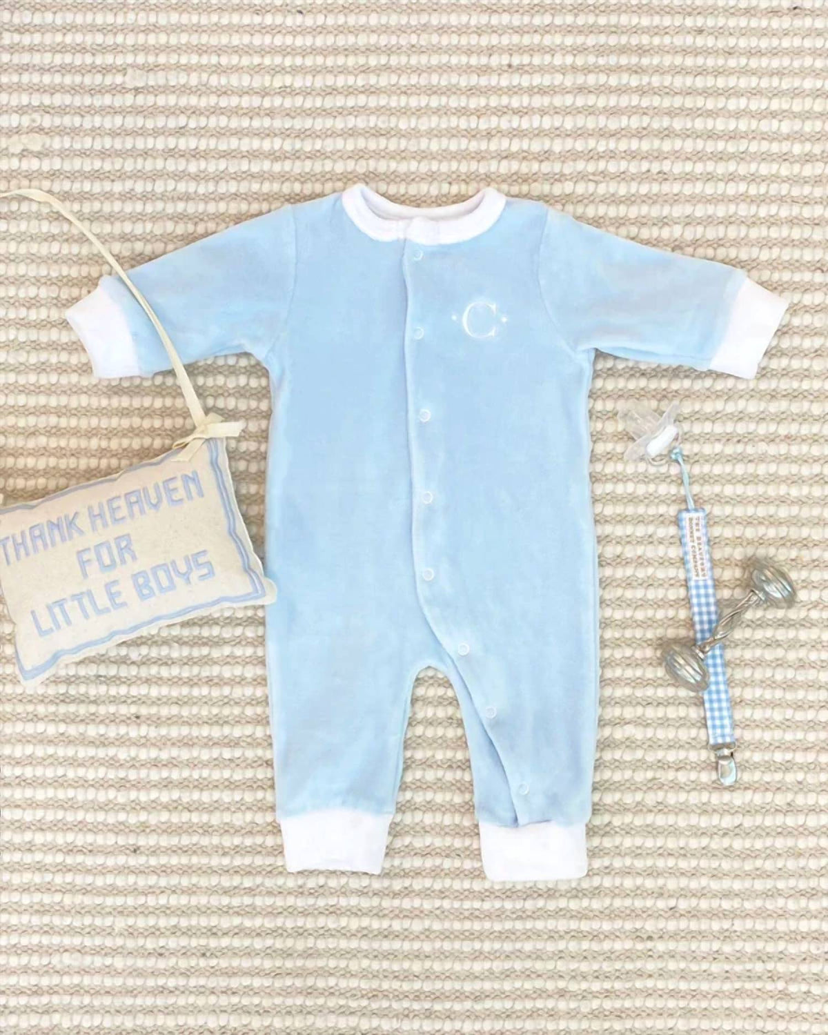 KIDS VELOUR PAXTON PLAYSUIT