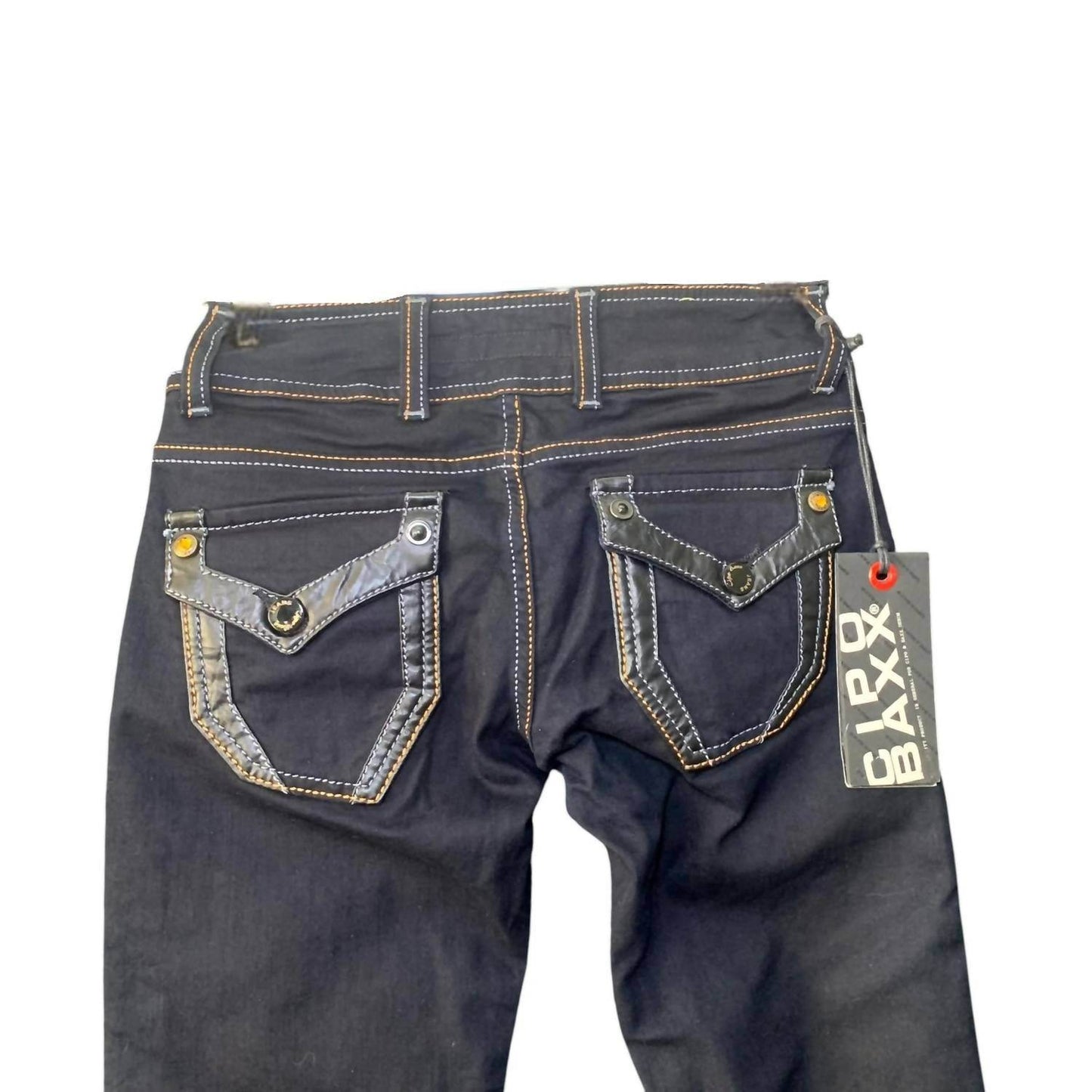 Cipo & Baxx - Women's Vintage High-waisted Beaded Embroidered Jeans - Rack Hunt -