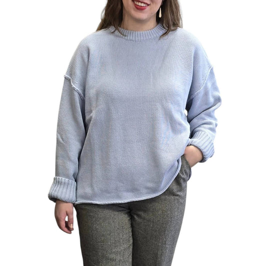 Boyfriend Fit Crewneck Sweater