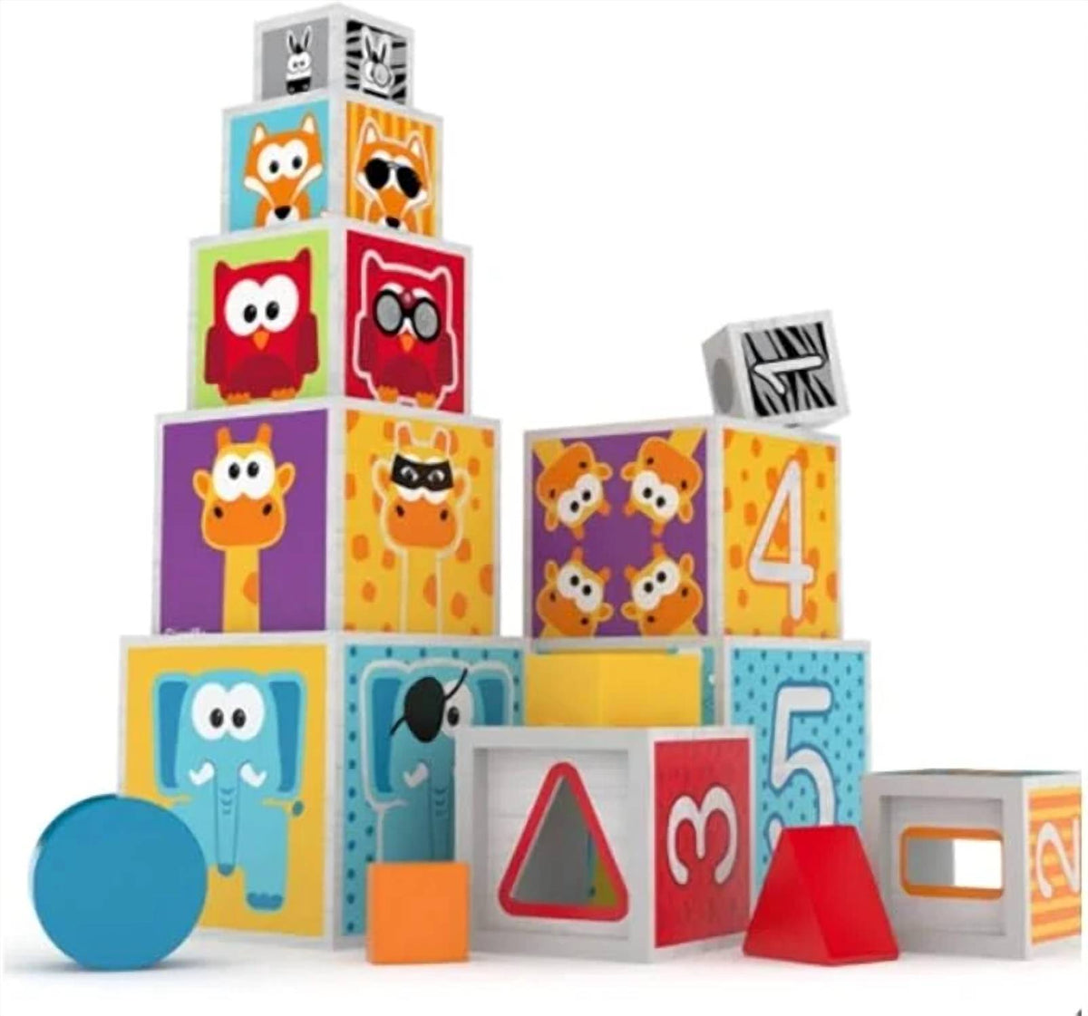 Natural Wood 3-in-1 Baby Gift Set – Race Track, Nesting Blocks & Abc Puzzle