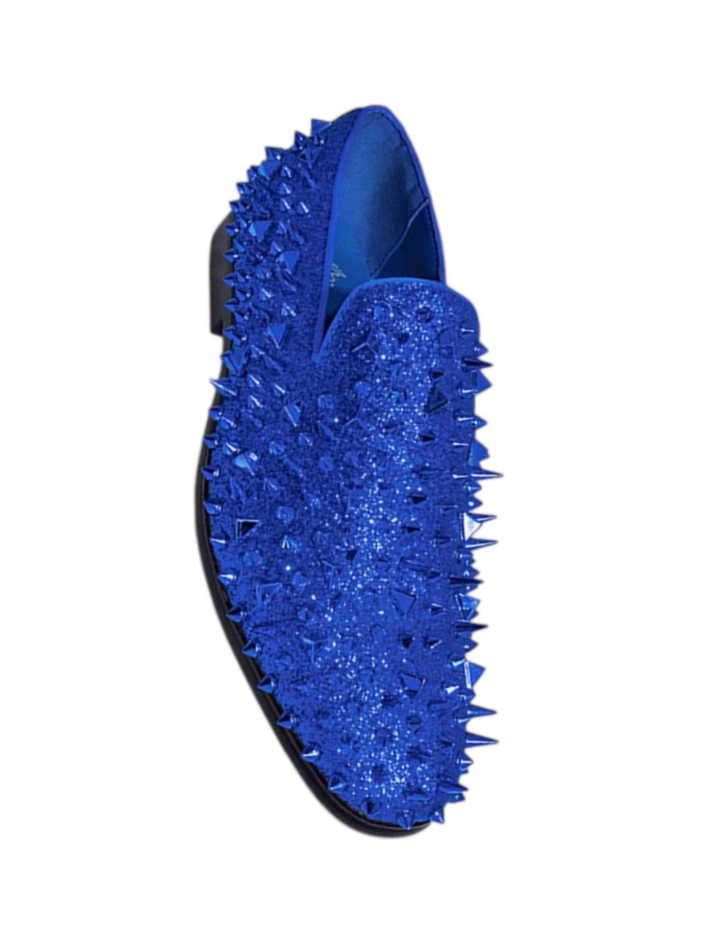 Men's Glitter Studded Spike Loafers