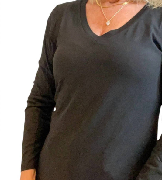Long Sleeve V Neck Top