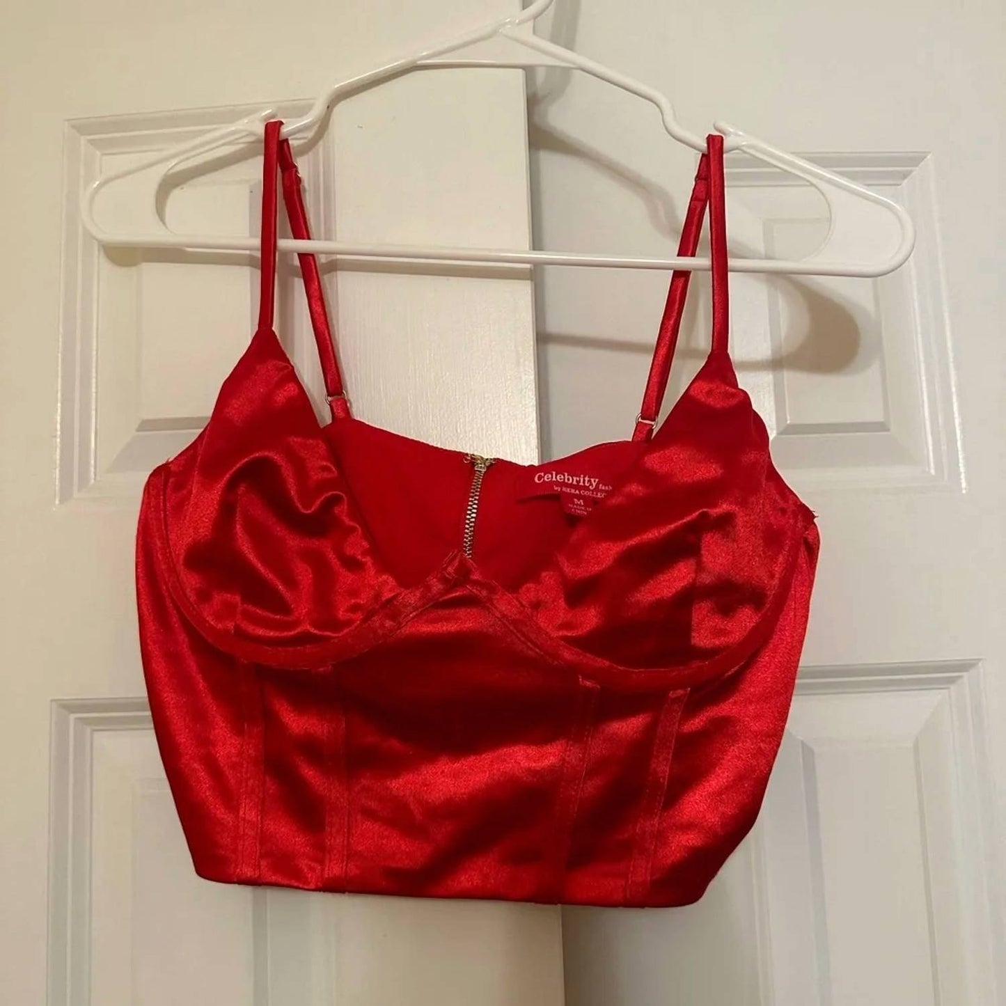 Just Me Satin Corset Crop Top