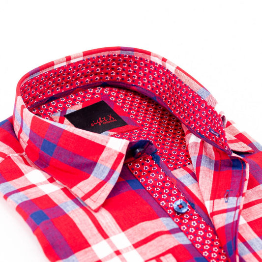 Men's Plaid Linen Shirt
