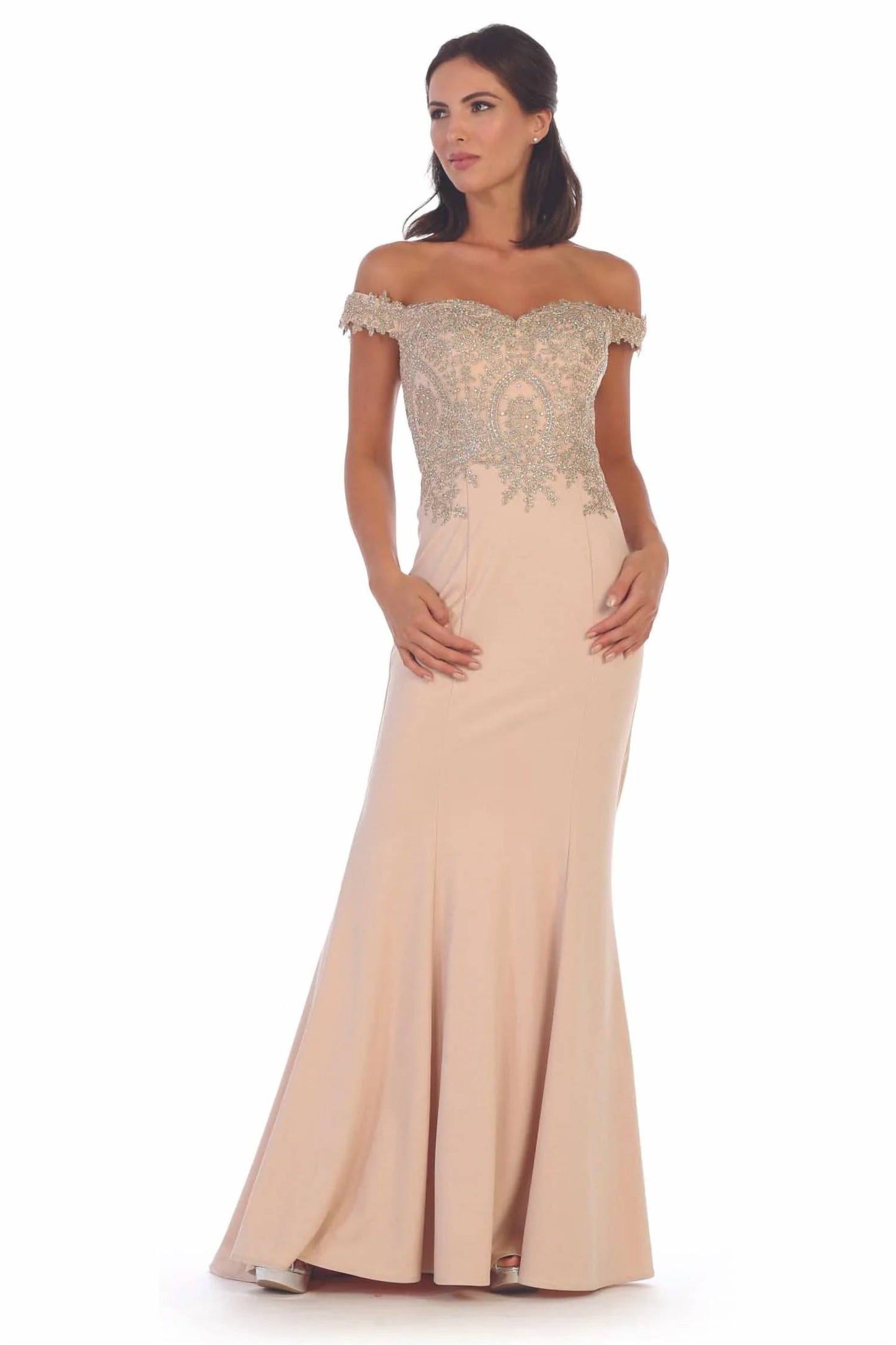 Off Shoulder Fitted Long Mermaid Dress