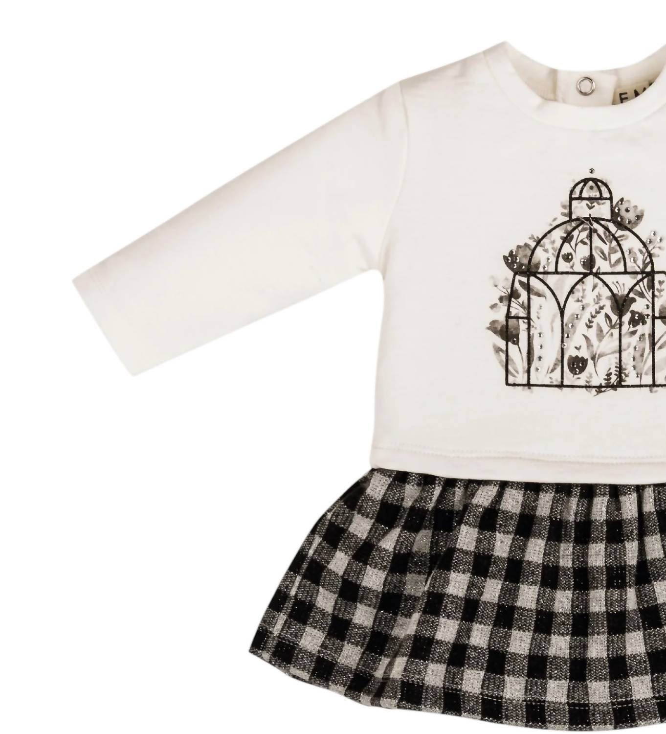 EMC - Floral Fleece & Gingham Knit Dress - Rack Hunt -