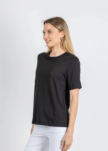 Milla Crochet Crew Tee