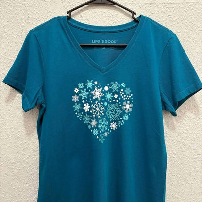 Women's Crusher Snowflake Heart Tee