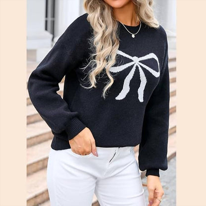 Ella Bow Sweater - Plus