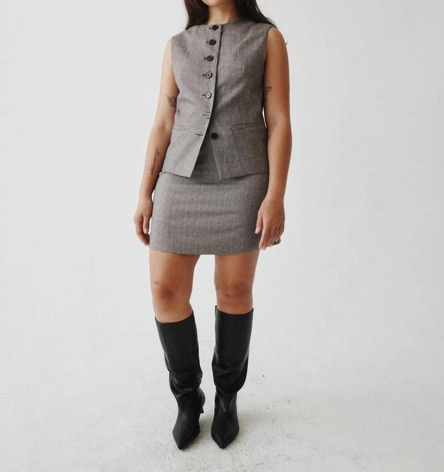A LINE MINI SKIRT