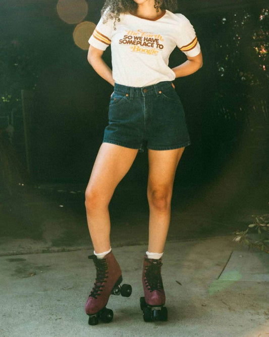 Women's Save The Earth fitted Ringer Tee