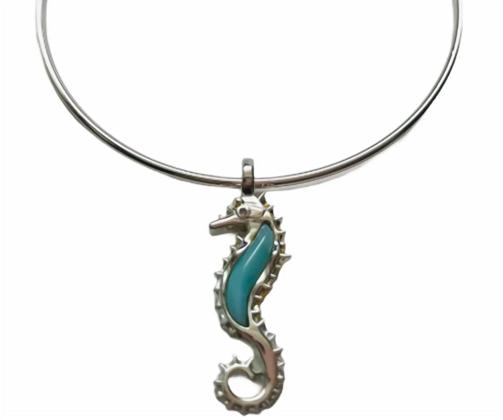Dune Jewelry - Women's Larimar Seahorse Bangle - Rack Hunt