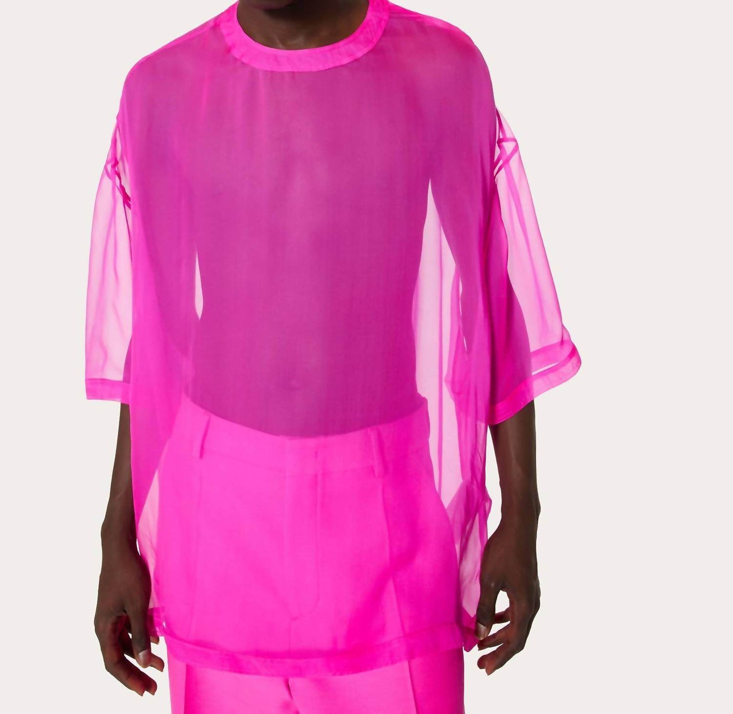 Valentino - Chiffon Crewneck Top - Rack Hunt