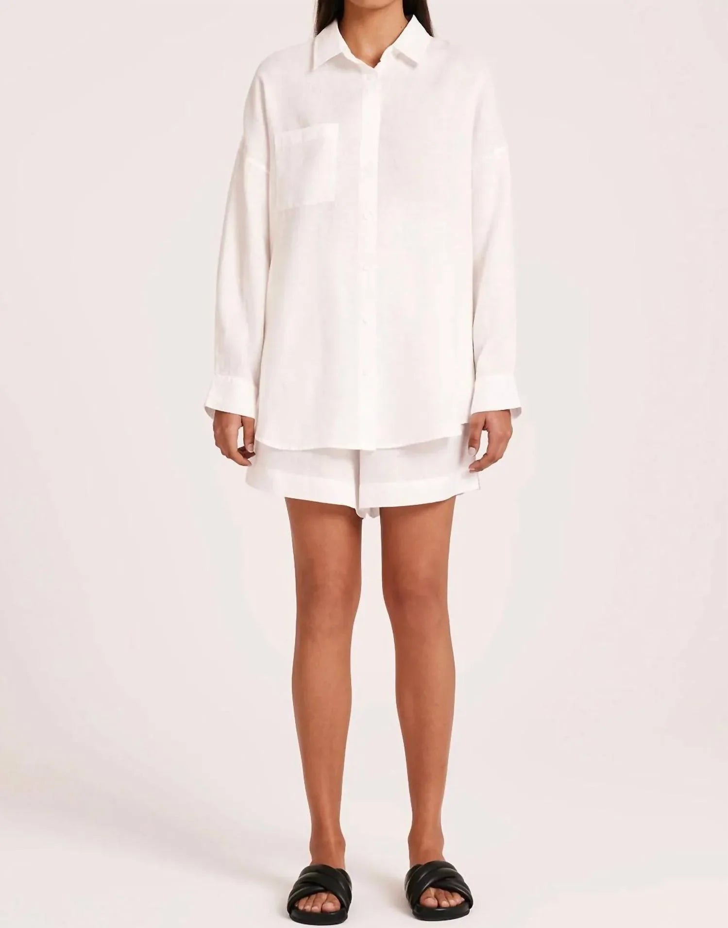 Nude Lucy - Lounge Heritage Linen Shirt - detail view - Rack Hunt