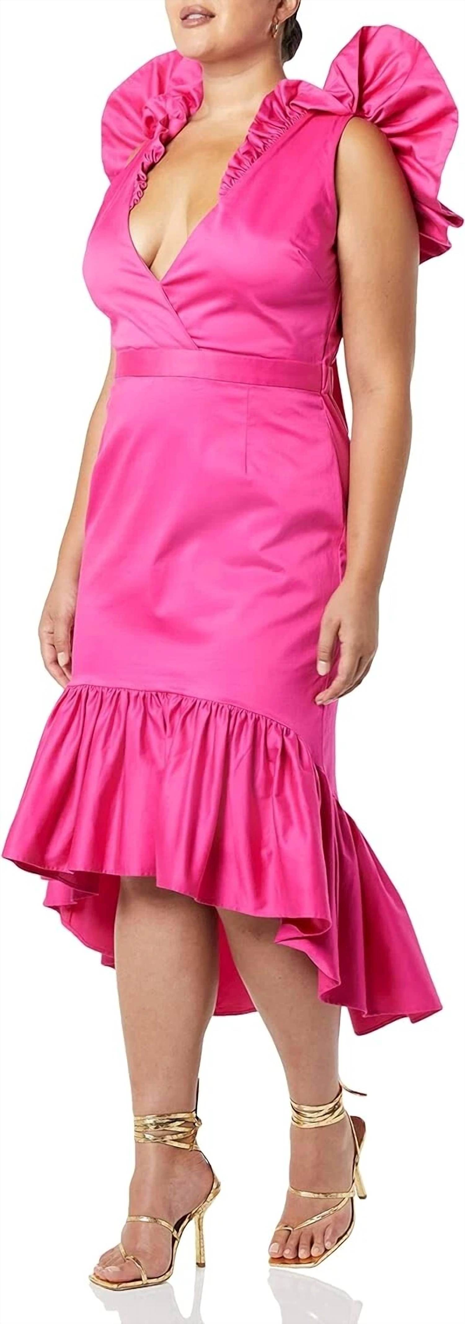 Making the Cut - Ruffle Flounce Midi Dress - Rack Hunt -