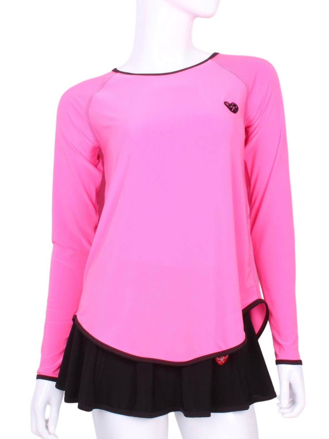 Love Love Tennis - Women's Tie Back Long Sleeve Tee - Rack Hunt -