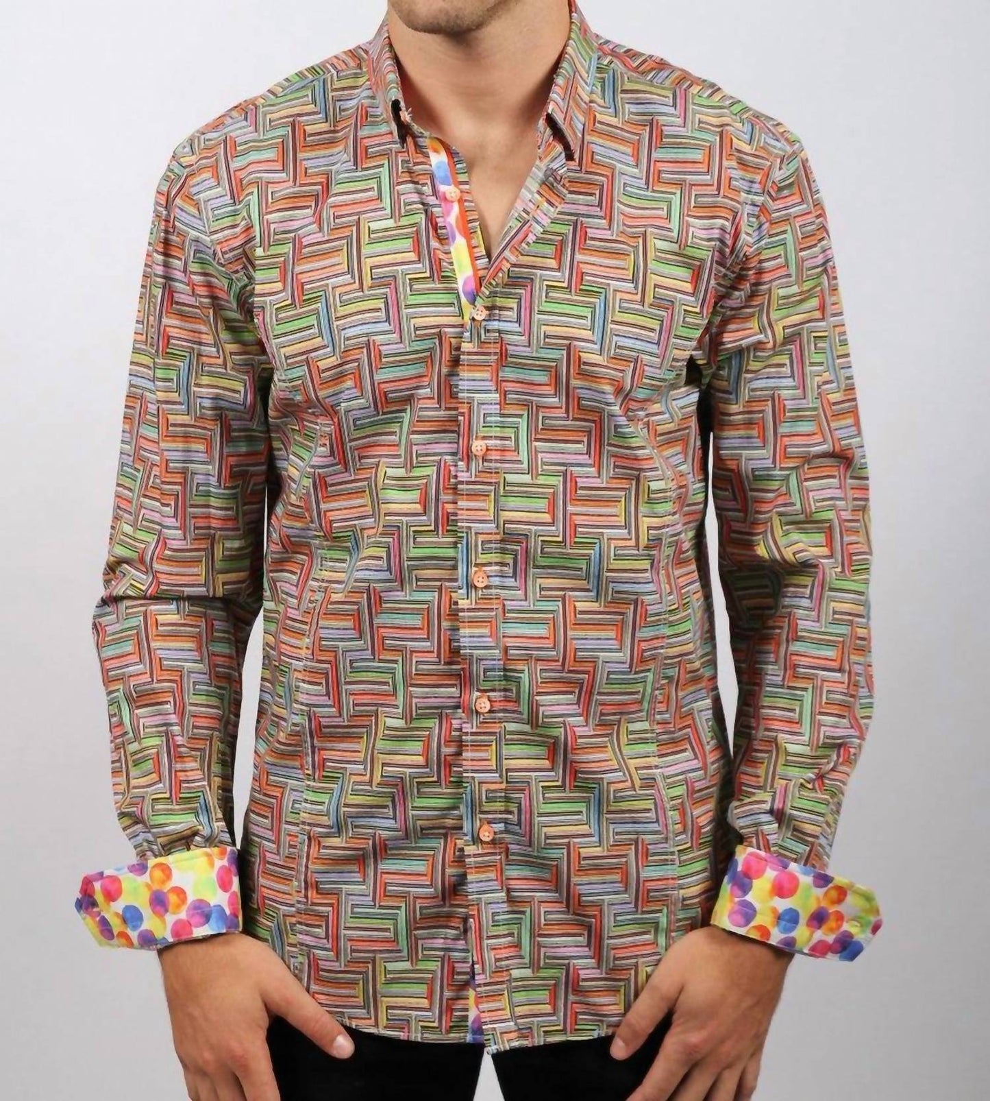 Pattern Button Down Print Shirt