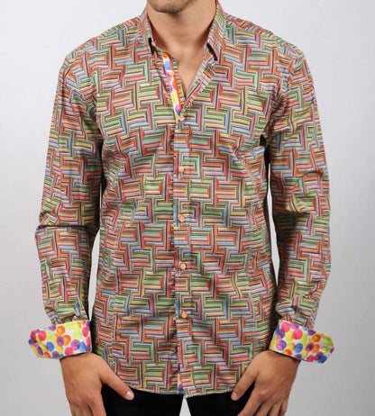 Pattern Button Down Print Shirt