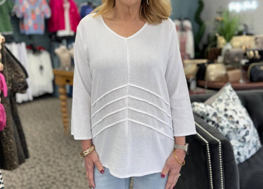 Pintuck Detail Top