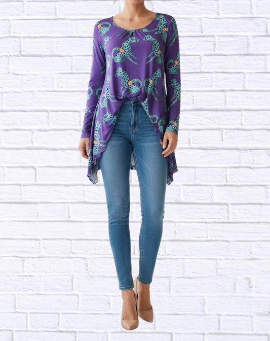 Diva USA - Sibella Pleated Front Long Sleeve Blouse - Rack Hunt -