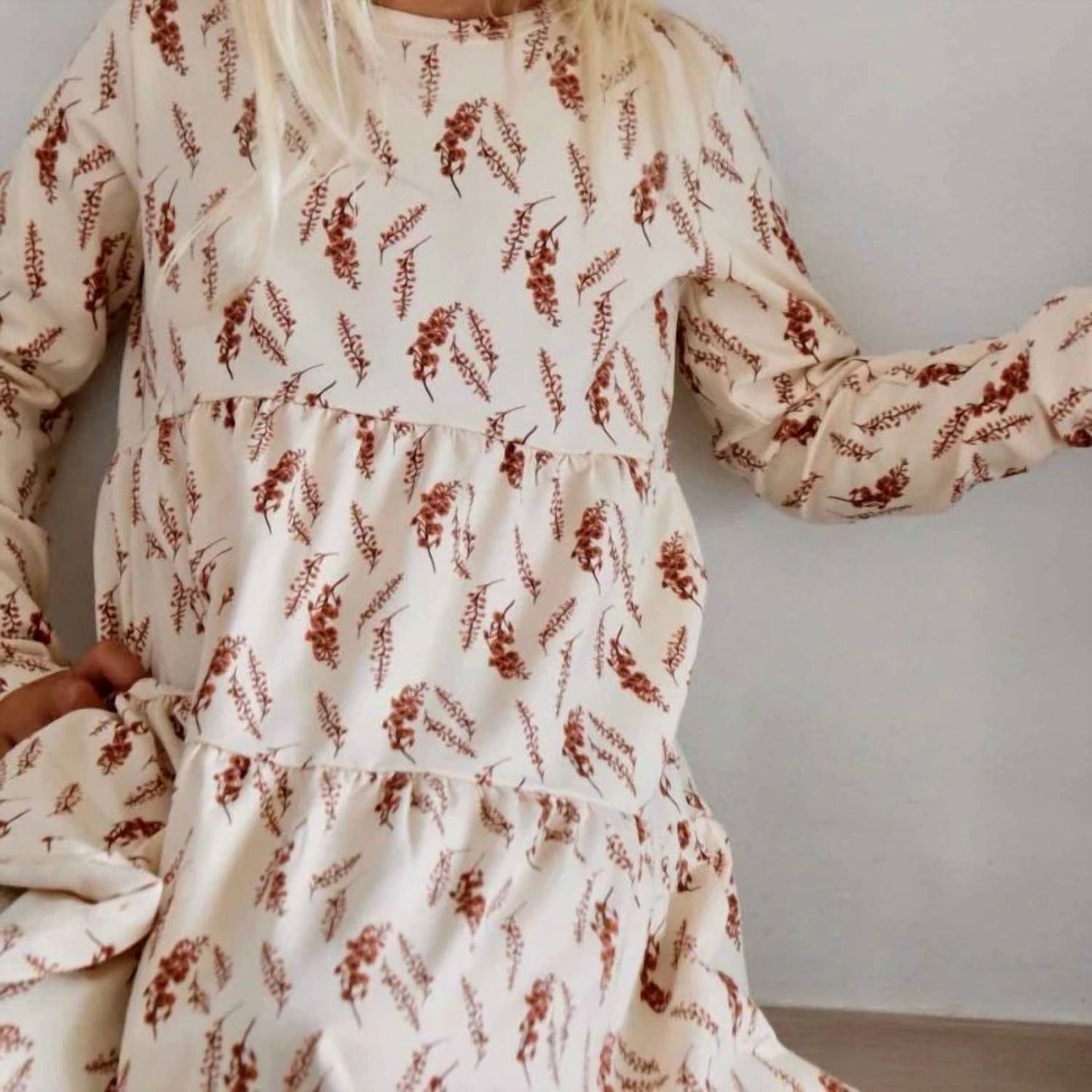 Girls' Long sleeves Floral Dress