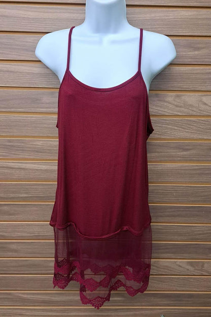 Bijorca - Women's Lace Bottom Tank - Rack Hunt