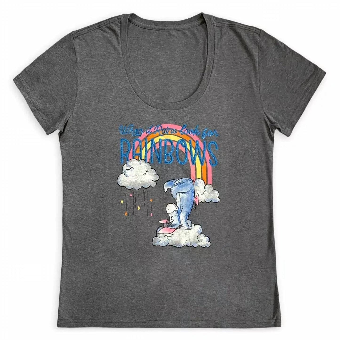 Women's Winnie The Pooh Eeyore Rainbow T-shirt