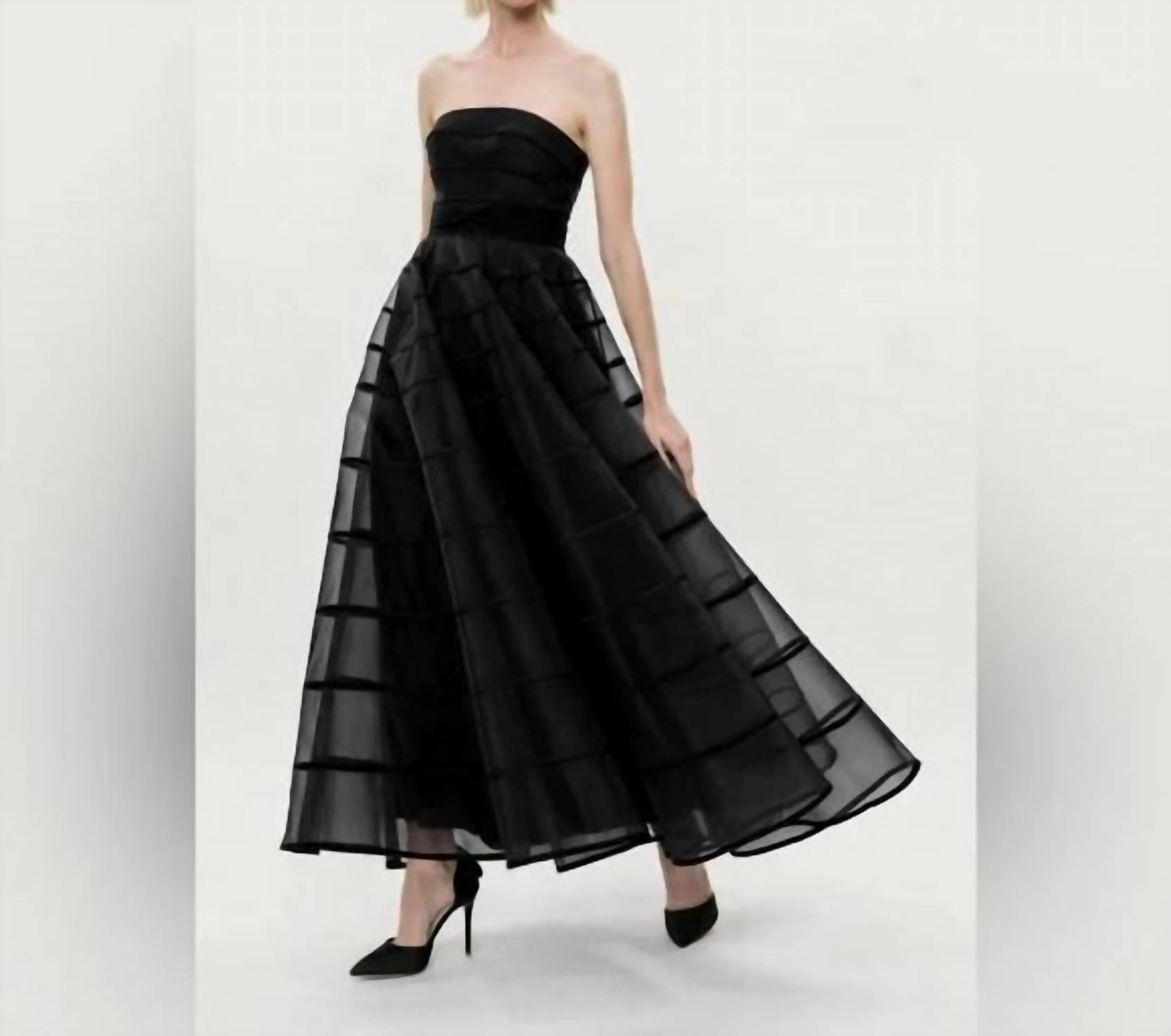 Strapless A-line Prom Gown