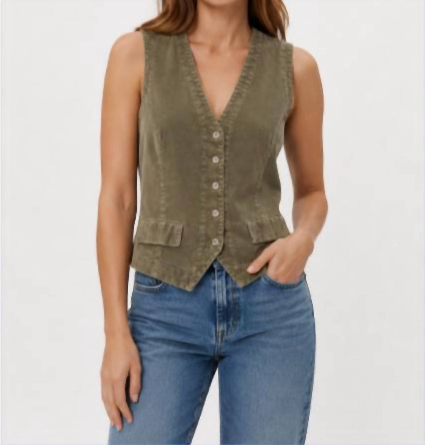 Thin Wale Cord Vest