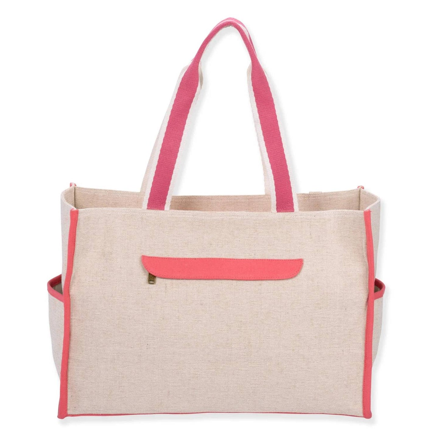 Women's Floral Flamingos Shoulder Tote Bag