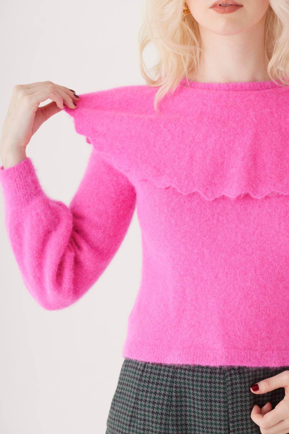 Rose Velvet - Hand Dyed Colette Wool Sweater - Rack Hunt -