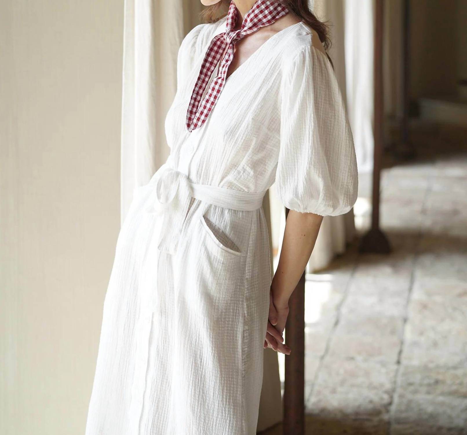 BrunnaCo - Meghan Crinkle Midi Dress - Rack Hunt -