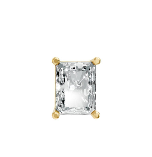 Women's Radiant Shape 4 Prong Push Back Studs