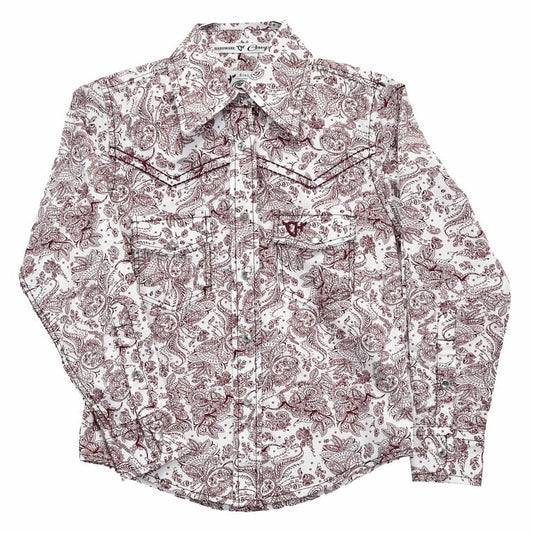 Girl's Floral Paisley Long Sleeve Shirt