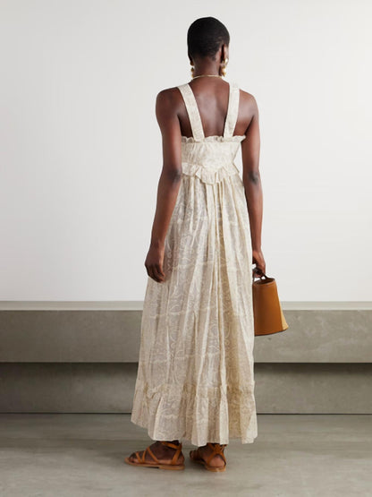 Valentina Chanderi Maxi Dress