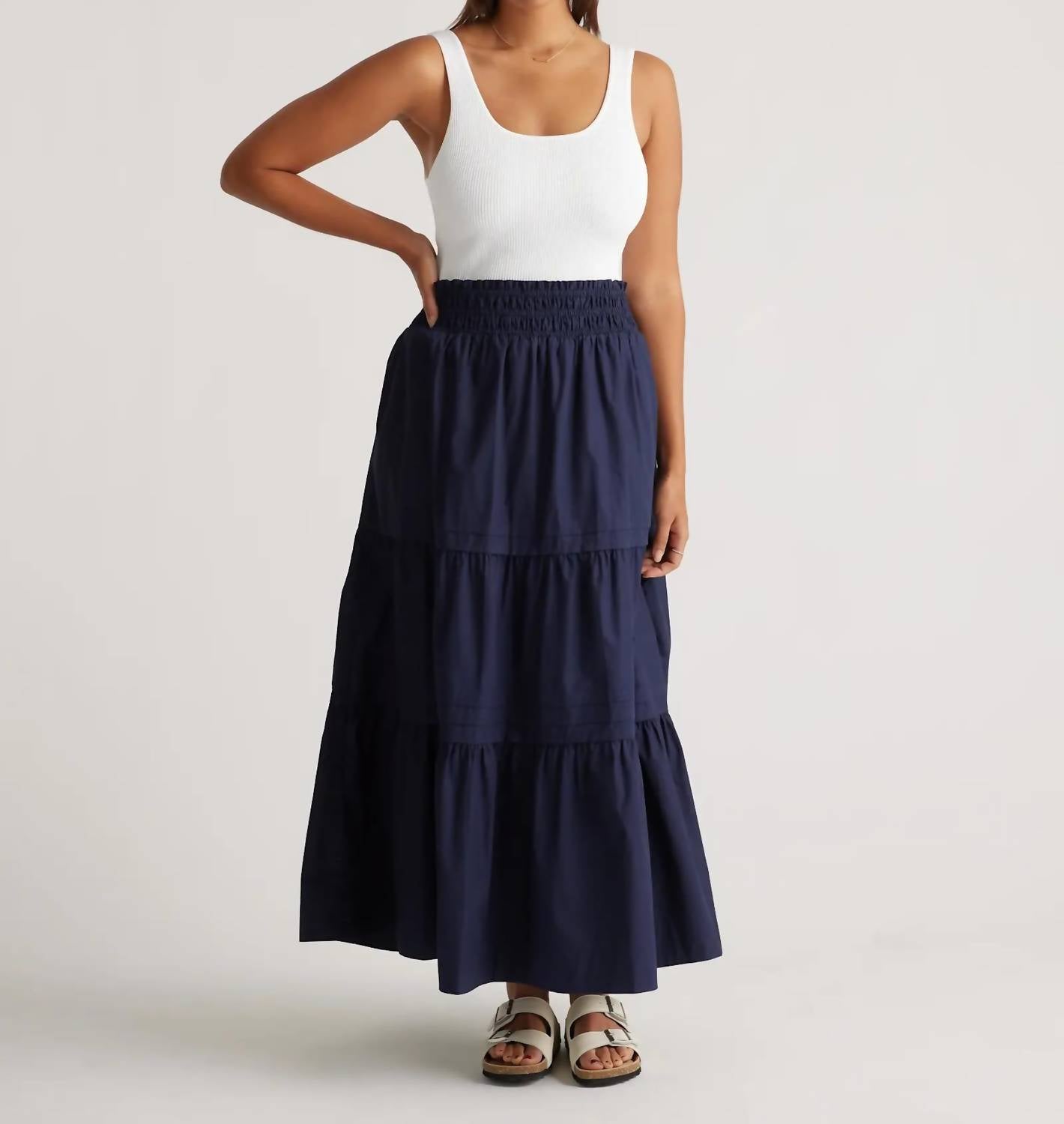 Midnight Mood Tiered Skirt