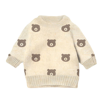 Boy's Beary Cute Knit Sweater