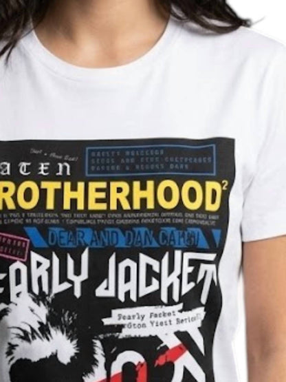 Women's Brotherhood Print Cotton T-shirt