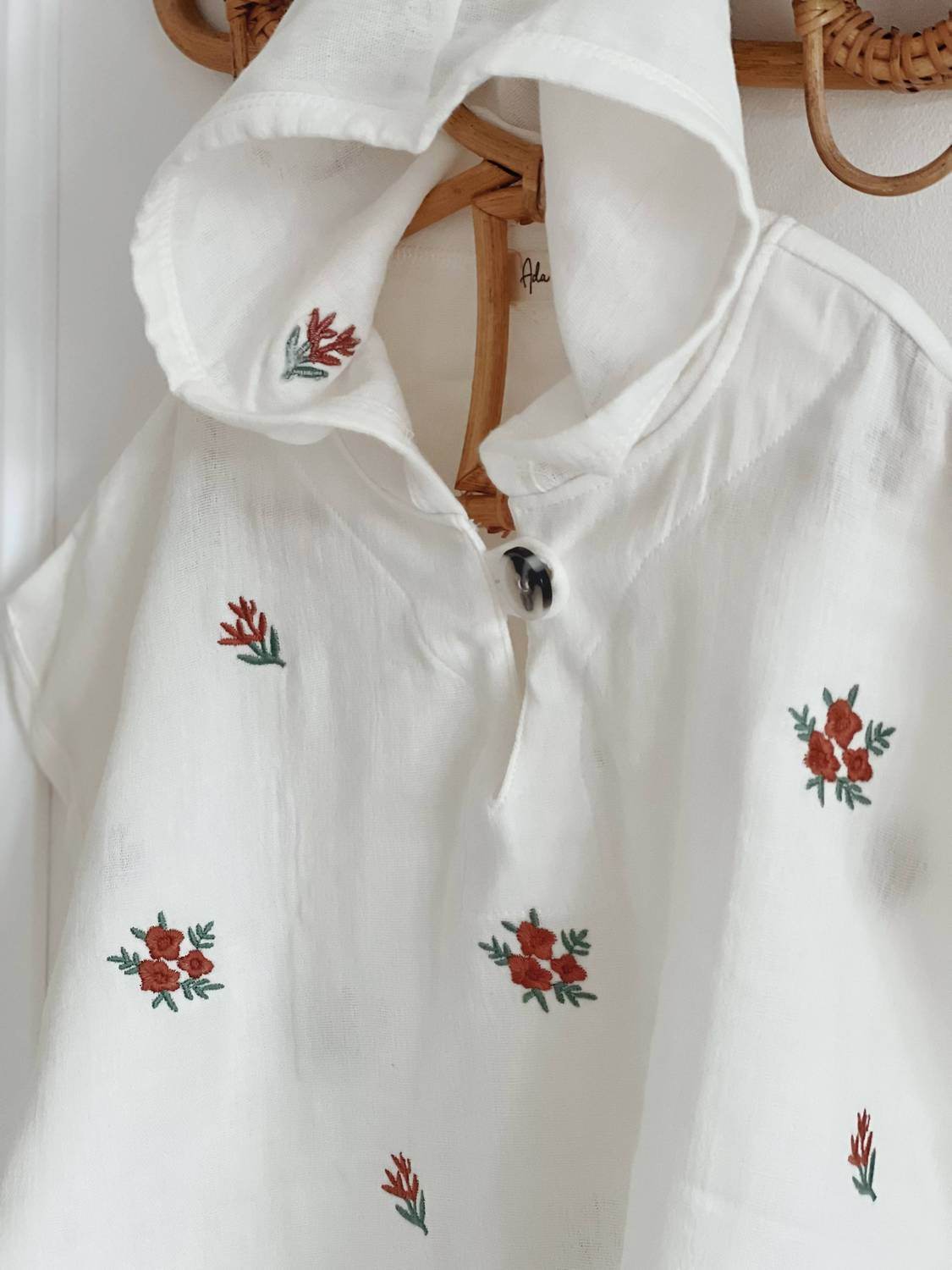 Ada Baby - Floral Organic Muslin Poncho For Baby And Toddlers - Rack Hunt -