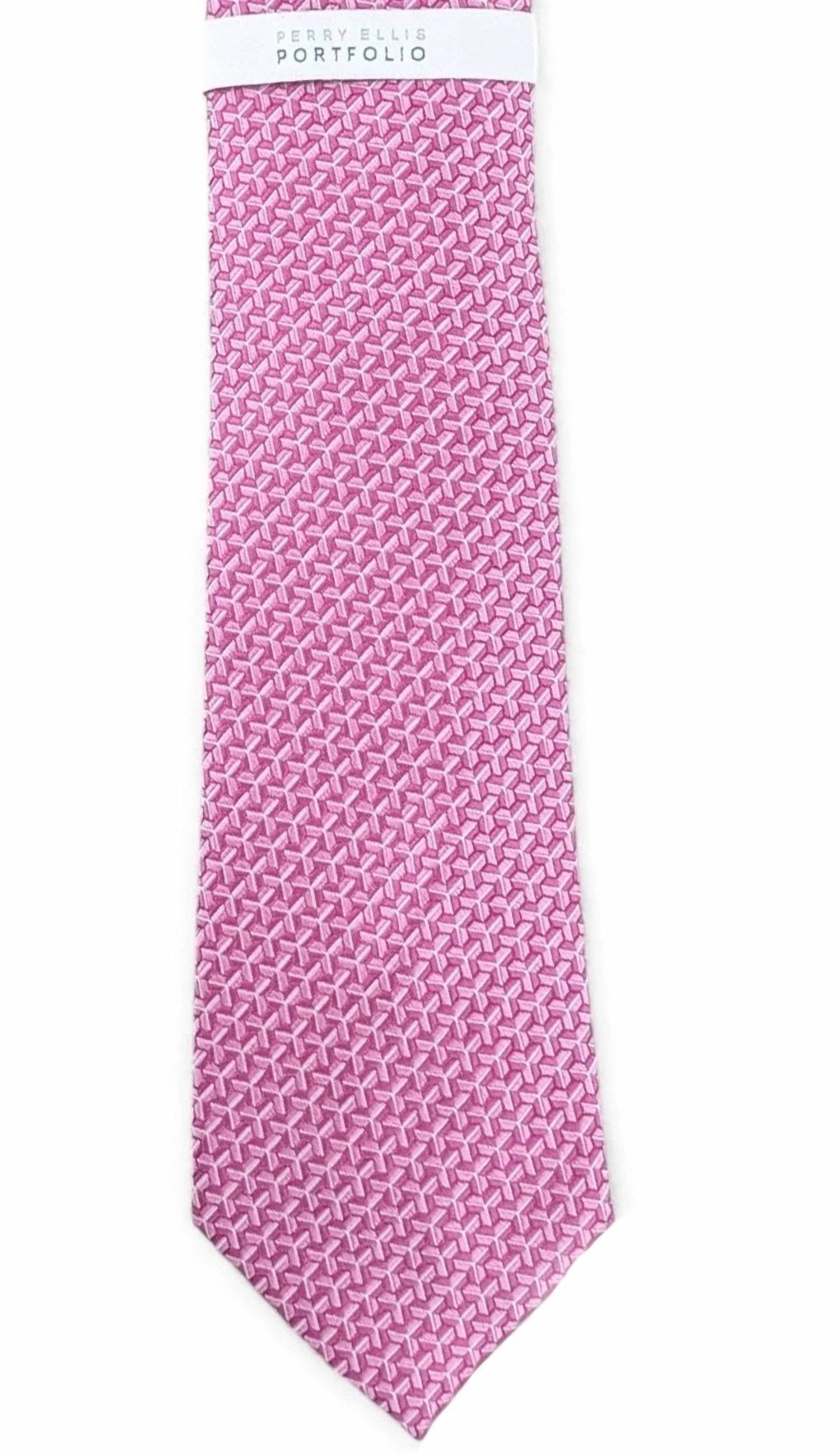 Perry Ellis - Men's Classic Geometric Grid Tie - Rack Hunt -