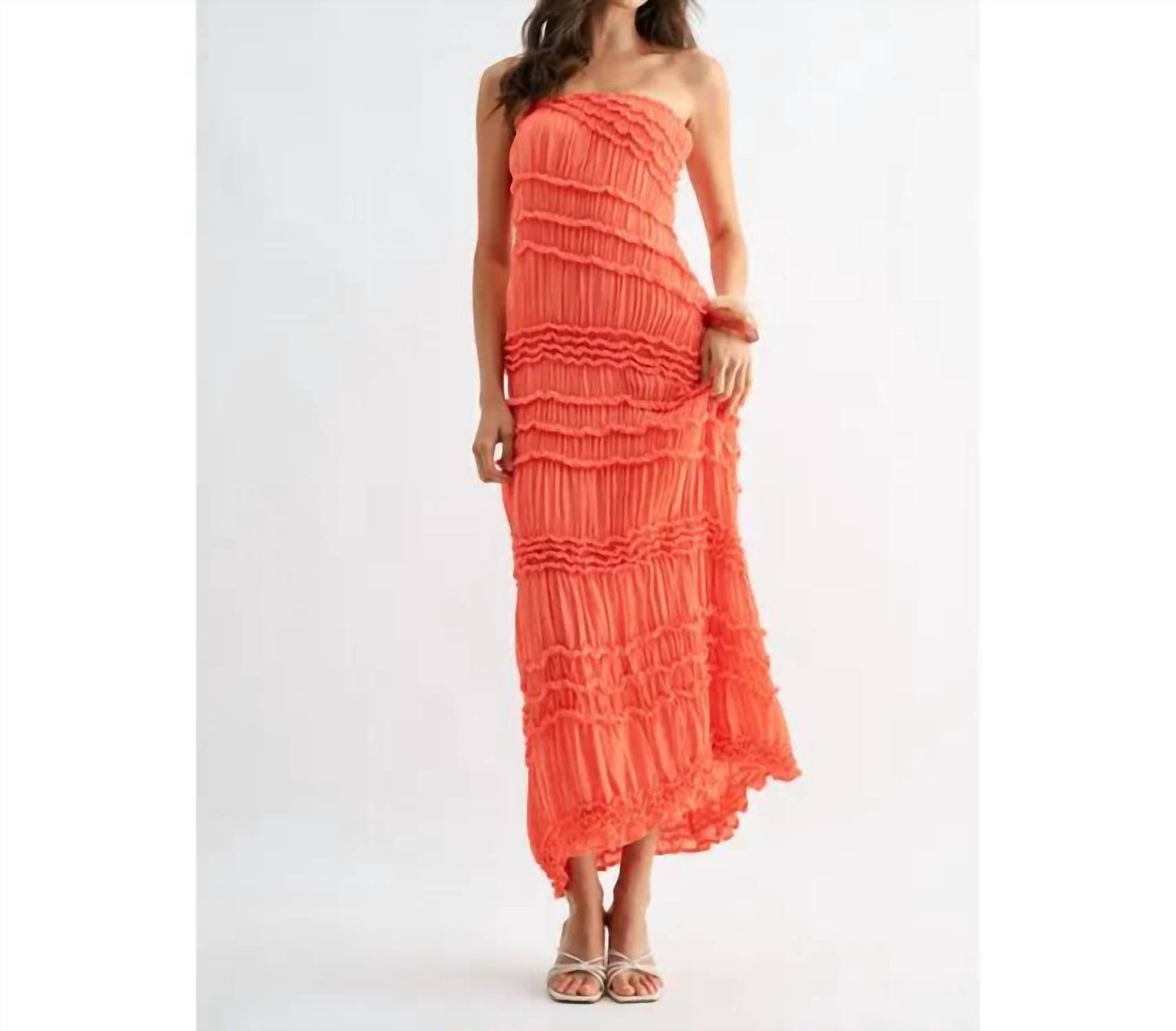 Women's Pleated Maxi Dress