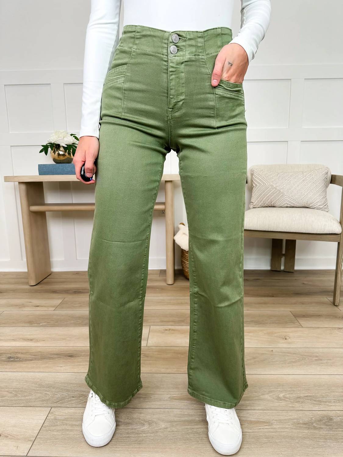 Zoe High-rise Wide Leg Jeans