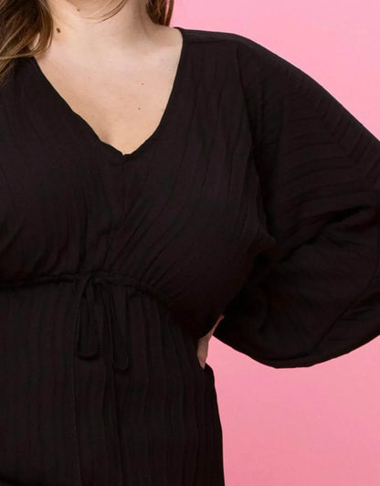 OODI - Solid Pleated Silky Fabric Top - Rack Hunt