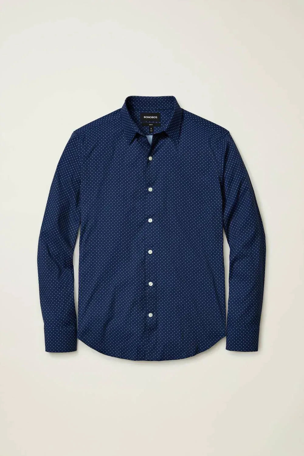 BONOBOS - Men's Slim Fit Long Sleeve Dot Print Button Front Tech Shirt - Rack Hunt
