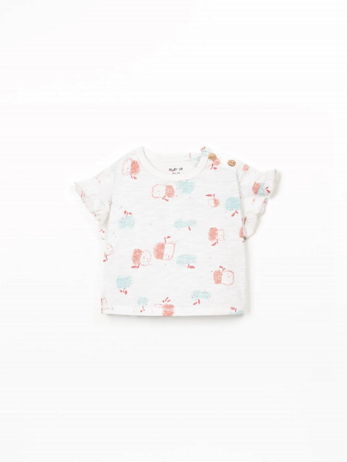 Girls Apples Ruffle T-shirt